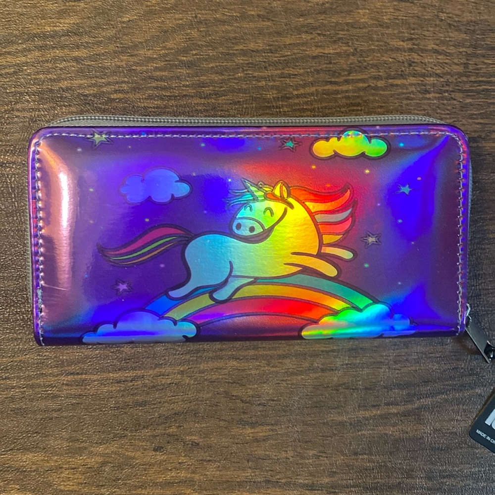 Unicorn wallet. Multi color. NWT